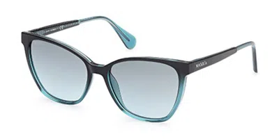 Max & Co .  Mo0011 Sunglasses In Blue/other / Blue