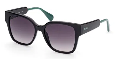 Max & Co .  Mo0036 Eyeglasses In Shiny Black  / Smoke
