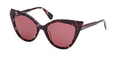 Max & Co .  Mo0038 Sunglasses In Coloured Havana / Bordeaux