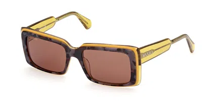 Max & Co .  Mo0040 Sunglasses In Coloured Havana / Brown