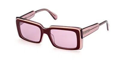 Max & Co .  Mo0040 Sunglasses In Shiny Bordeaux / Violet