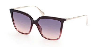 Max & Co .  Mo0043 Sunglasses In Bordeaux/other / Gradient Blue
