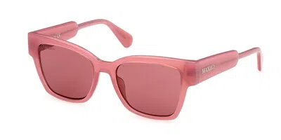 Max & Co .  Mo0045 Sunglasses In Shiny Pink / Bordeaux