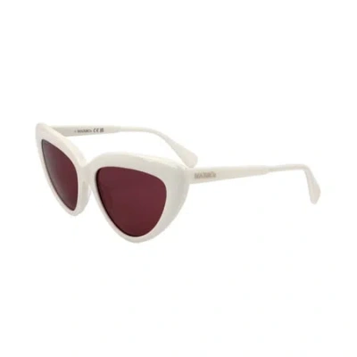 Max & Co .  Mo0047 Sunglasses In White / Bordeaux