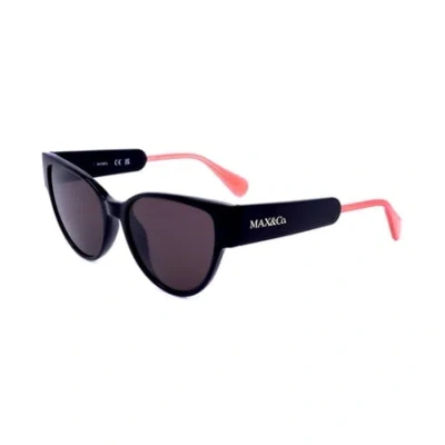 Max & Co .  Mo0053 Sunglasses In Shiny Black  / Smoke