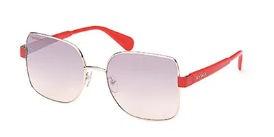Max & Co .  Mo0061 Sunglasses In Gold / Brown Mirror