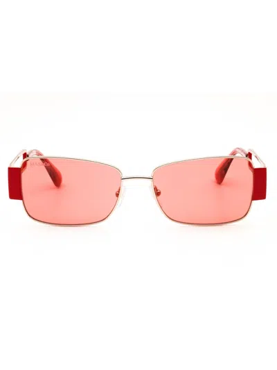 Max & Co .  Mo0070 Sunglasses In Shiny Rose Gold / Bordeaux
