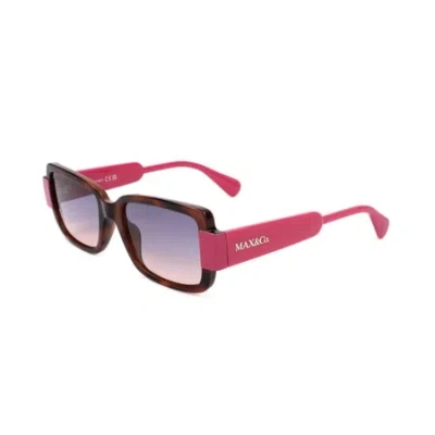 Max & Co .  Mo0074 Sunglasses In Havana/other / Gradient Blue