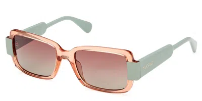 Max & Co .  Mo0074 Sunglasses In Pink /other / Gradient Brown