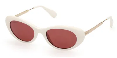 Max & Co .  Mo0077 Sunglasses In White / Bordeaux
