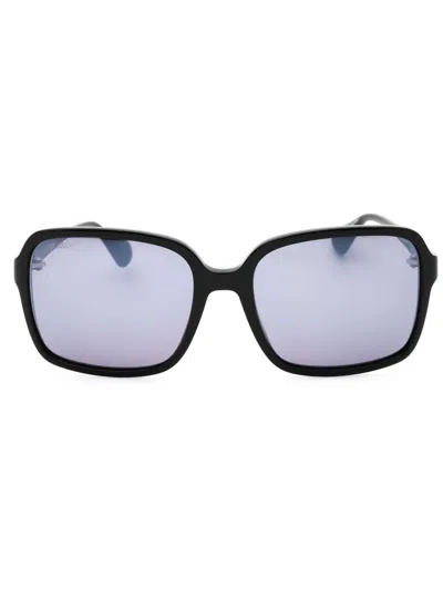 Max & Co .  Mo0079 Sunglasses In Shiny Black  / Smoke Mirror