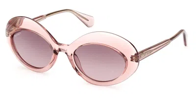 Max & Co .  Mo0080 Sunglasses In Shiny Pink / Gradient Brown