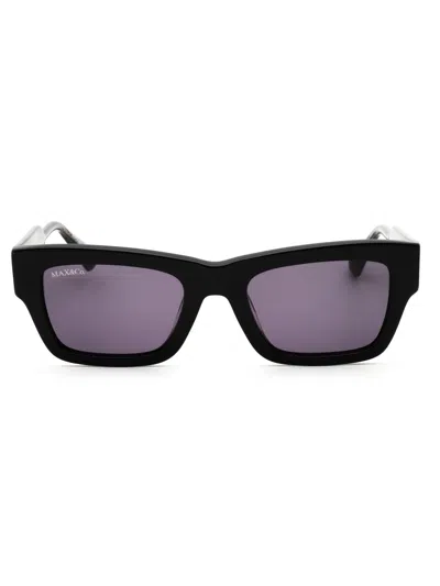 Max & Co .  Mo0081 Sunglasses In Shiny Black  / Smoke