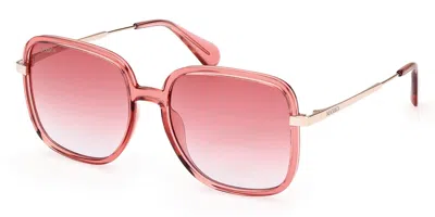 Max & Co .  Mo0083 Sunglasses In Shiny Red / Bordeaux