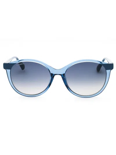 Max & Co .  Mo0084 Sunglasses In Shiny Turquoise / Gradient Blue