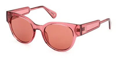 Max & Co .  Mo0085 Sunglasses In Shiny Red / Bordeaux
