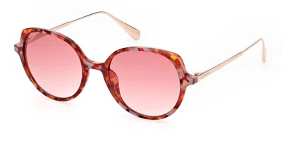 Max & Co .  Mo0088 Sunglasses In Coloured Havana  / Gradient Bordeaux
