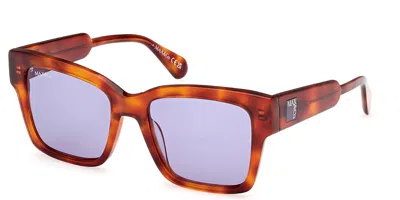 Max & Co .  Mo0094 Sunglasses In Blonde Havana / Violet