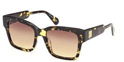Max & Co .  Mo0094 Sunglasses In Coloured Havana  / Gradient Brown