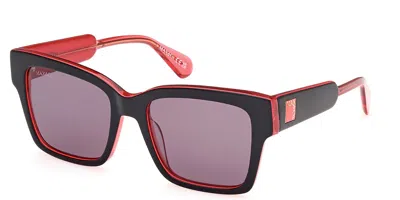 Max & Co .  Mo0094 Sunglasses In Shiny Black / Smoke