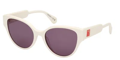 Max & Co .  Mo0095 Sunglasses In White  / Smoke
