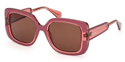 Max & Co .  Mo0096 Sunglasses In Pink /other / Brown