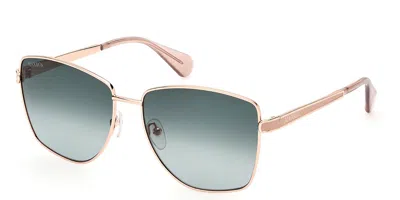 Max & Co .  Mo0104 Sunglasses In Gold/other / Gradient Green