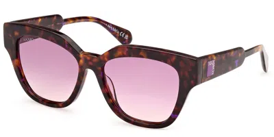 Max & Co .  Mo0106 Sunglasses In Coloured Havana  / Pink Gradient