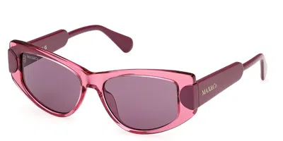 Max & Co .  Mo0107 Sunglasses In Shiny Pink / Violet