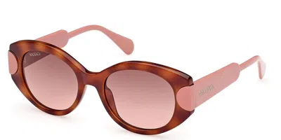 Max & Co .  Mo0108 Sunglasses In Dark Havana / Gradient Brown