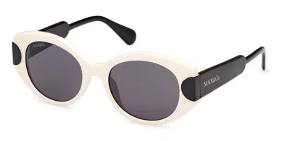 Max & Co .  Mo0108 Sunglasses In Ivory  / Smoke