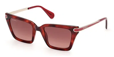 Max & Co .  Mo0110 Sunglasses In Coloured Havana / Gradient Brown