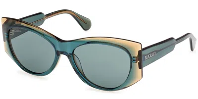 Max & Co .  Mo0116 Sunglasses In Dark Green/other / Green