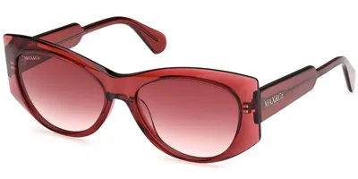 Max & Co .  Mo0116 Sunglasses In Shiny Bordeaux / Gradient Bordeaux