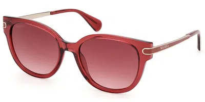 Max & Co .  Mo0121 Sunglasses In Shiny Bordeaux / Gradient Bordeaux