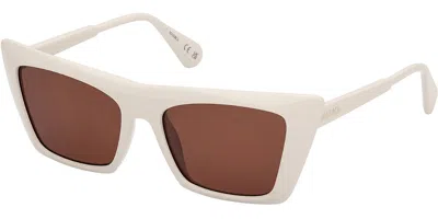 Max & Co .  Mo0122 Sunglasses In Ivory  / Brown