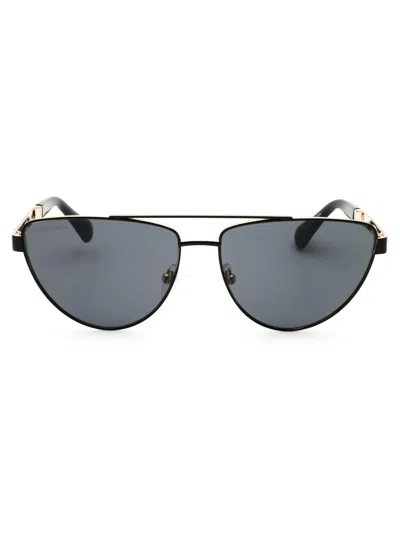 Max & Co .  Mo0129 Sunglasses In Shiny Black  / Smoke