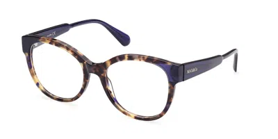 Max & Co .  Mo5045 Eyeglasses In Havana/other  / Clear Demo Lens