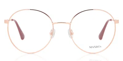 Max & Co .  Mo5049 Eyeglasses In Pink Gold / Clear Demo Lens