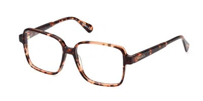 Max & Co .  Mo5060 Eyeglasses In Dark Havana / Clear Demo Lens