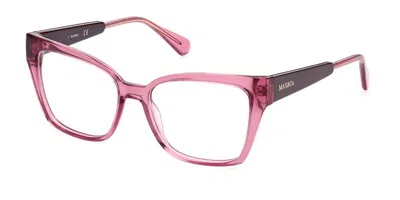 Max & Co .  Mo5070 Eyeglasses In Shiny Pink / Clear Demo Lens