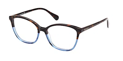 Max & Co .  Mo5077 Eyeglasses In Havana/other / Clear Demo Lens