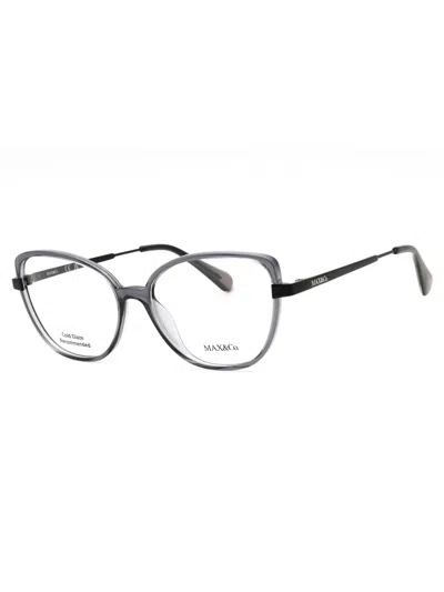 Max & Co .  Mo5079 Eyeglasses In 001 - Shiny Black/clear Demo Lens