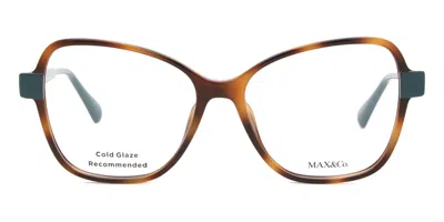 Max & Co .  Mo5084 Eyeglasses In Havana/other / Clear Demo Lens
