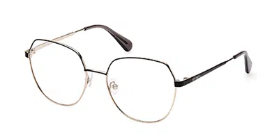 Max & Co .  Mo5089 Eyeglasses In Shiny Blue / Clear Demo Lens