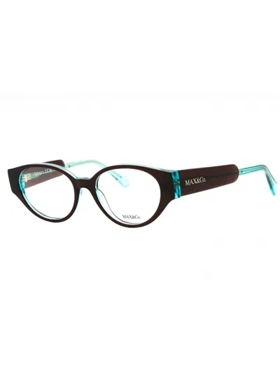 Max & Co . . Mo5094 Oval Eyeglasses In 068 - Red/other/clear Demo Lens