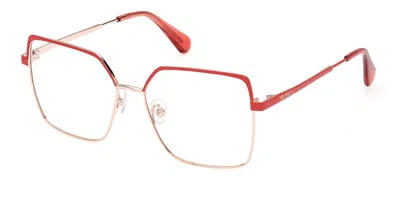 Max & Co .  Mo5097 Eyeglasses In Shiny Rose Gold / Clear Demo Lens