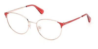 Max & Co .  Mo5100 Eyeglasses In Shiny Rose Gold  / Clear Demo Lens