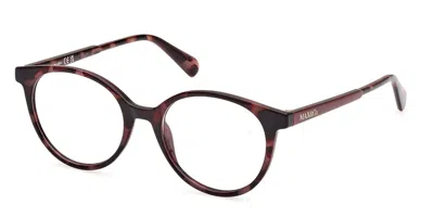Max & Co .  Mo5106 Eyeglasses In Coloured Havana  / Clear Demo Lens
