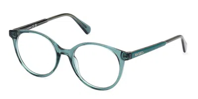 Max & Co .  Mo5106 Eyeglasses In Shiny Dark Green / Clear Demo Lens